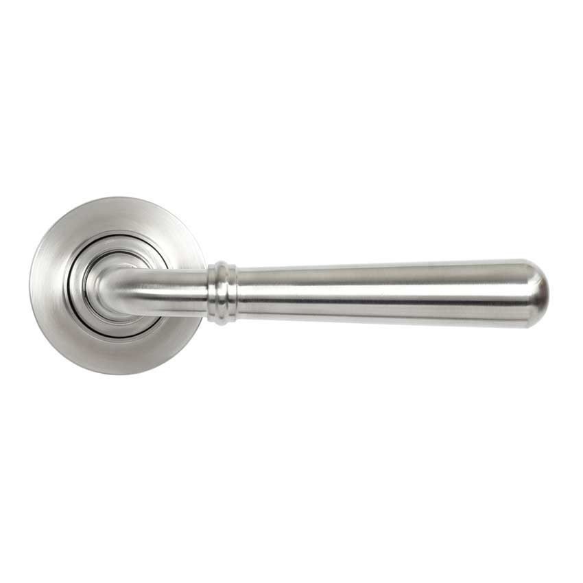 Satin Marine Stainless Steel (316) Newbury Lever on a Plain Rose - 46510