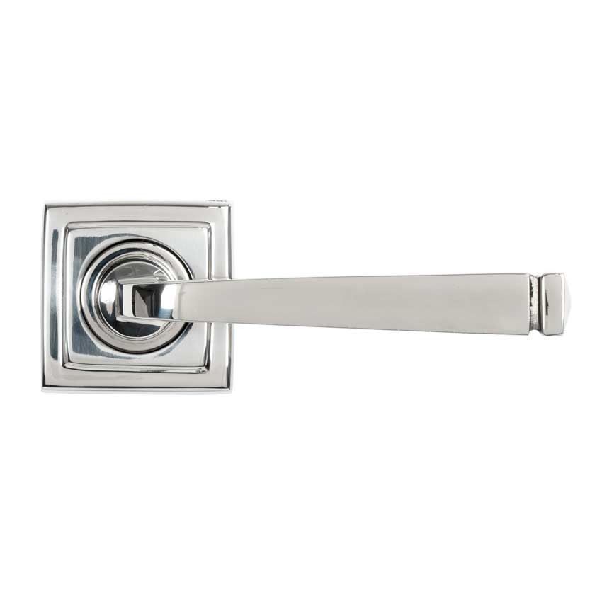 Polished Marine Stainless Steel (316) Avon Lever on a Square Rose - 49855 