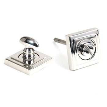 Polished Marine Stainless Steel (316) Thumbturn on a Square Rose - 49863 