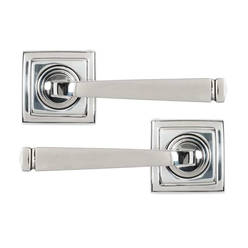 Polished Marine Stainless Steel (316) Avon Lever on a Square Rose - 50080 