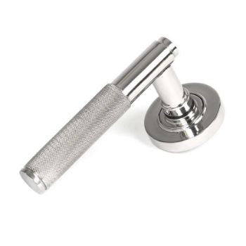 Polished Marine Stainless Steel (316) Brompton Lever on a Plain Rose - 50069 