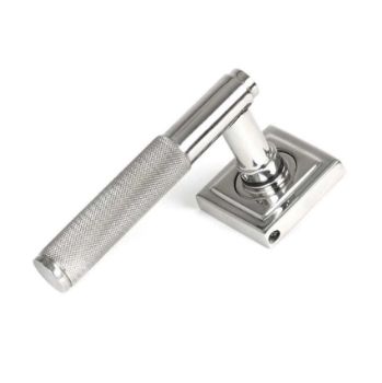 Polished Marine Stainless Steel (316) Brompton Lever on a Square Rose - 50072 