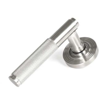 Satin Marine Stainless Steel (316) Brompton Lever on a Beehive Rose - 50067 