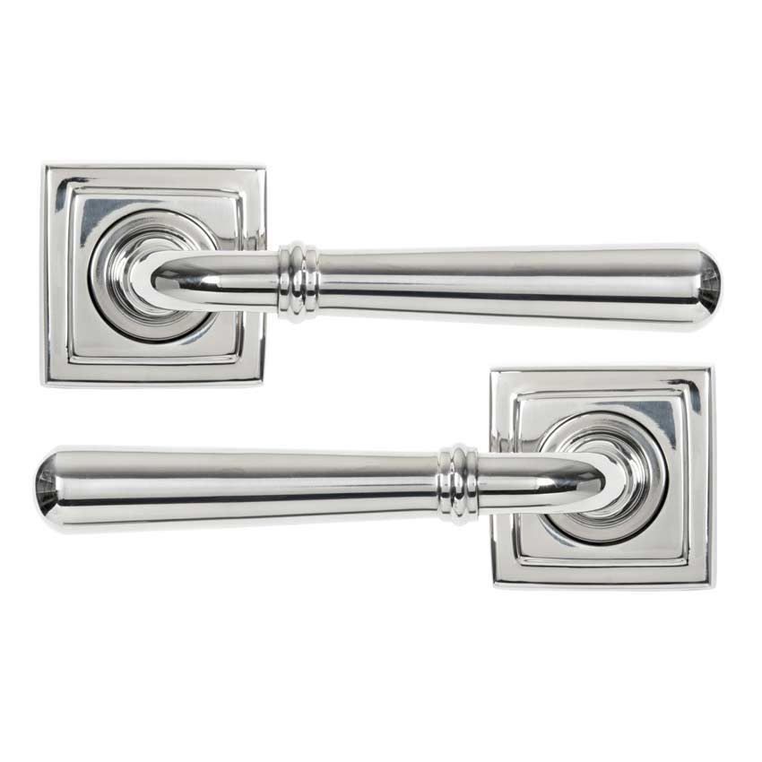 Polished Marine Stainless Steel (316) Newbury Lever on a Square Rose - 46543 
