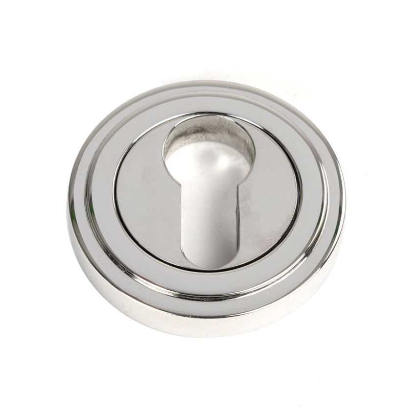 Polished Marine Stainless Steel (316) Art Deco Euro Escutcheon - 49877 