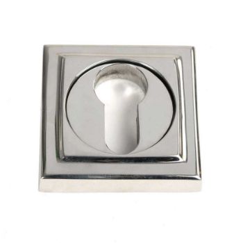 Polished Marine Stainless Steel (316) Square Euro Escutcheon - 49879 