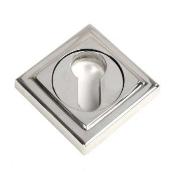 Polished Marine Stainless Steel (316) Square Euro Escutcheon - 49879 