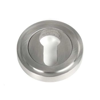 Satin Marine Stainless Steel (316) Art Deco Euro Escutcheon - 49873