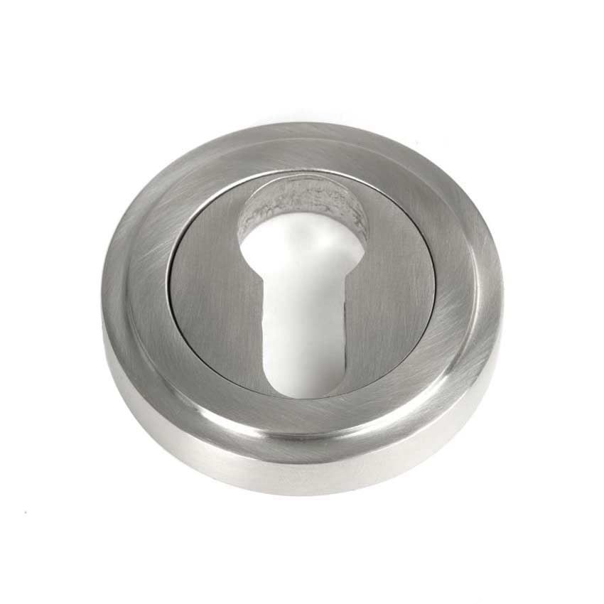 Satin Marine Stainless Steel (316) Art Deco Euro Escutcheon - 49873