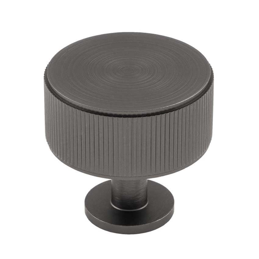 Anthracite Lines Radio Cabinet Knob - FTD713ANT