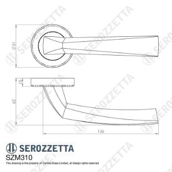 Serozzetta Scopo Lever on a Round Rose - SZM310AB