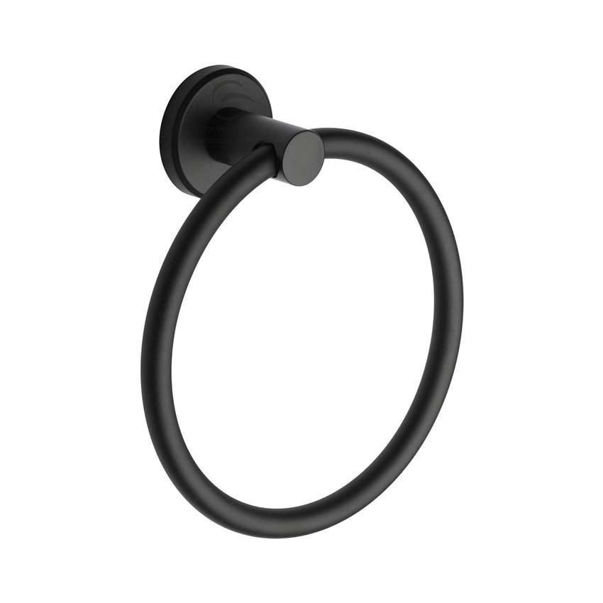 Towel Ring in Matt Black - OXF-RING-BLK