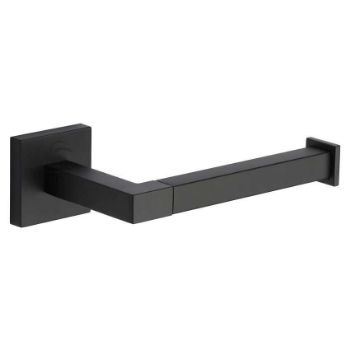 Toilet Roll Holder on a Square Rose in Matt Black - CHE-PAPER-BLK Toilet Roll Holder on a Square Rose in Matt Black - CHE-PAPER-BLK