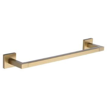 Towel Bar Rail on a Square Rose in Satin Brass - CHE-TOWEL-SB