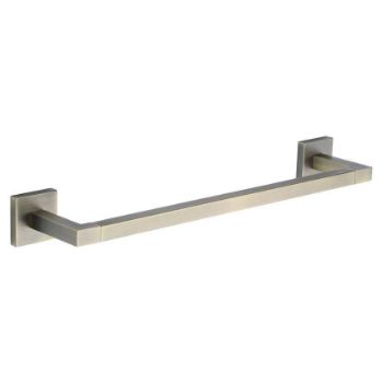 Towel Bar Rail on a Square Rose in Matt Antique Brass - CHE-TOWEL-MA