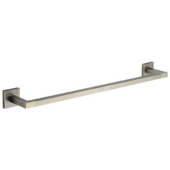 Towel Bar Rail on a Square Rose in Matt Antique Brass - CHE-TOWEL-MA