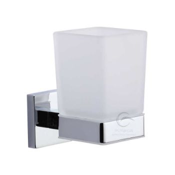 Tumbler Holder on a Square Rose in Polished Chrome - CHE-TUMBLER-PC Tumbler Holder on a Square Rose in Polished Chrome - CHE-TUMBLER-PC