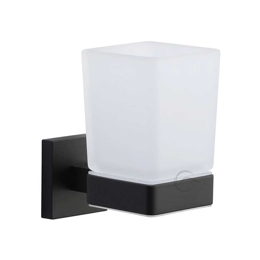 Tumbler Holder on a Square Rose in Matt Black - CHE-TUMBLER-BLK 