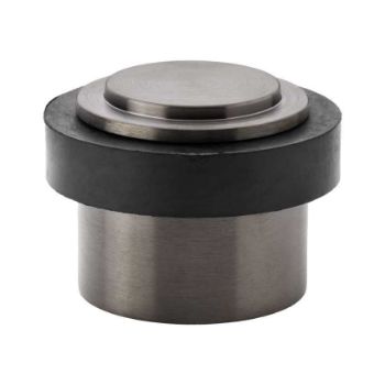Alexander and Wilks Plain Floor Mounted Door Stop in Dark Graphite Grey PVD - AW603BLPVD Alexander and Wilks Plain Floor Mounted Door Stop in Dark Graphite Grey PVD - AW603BLPVD