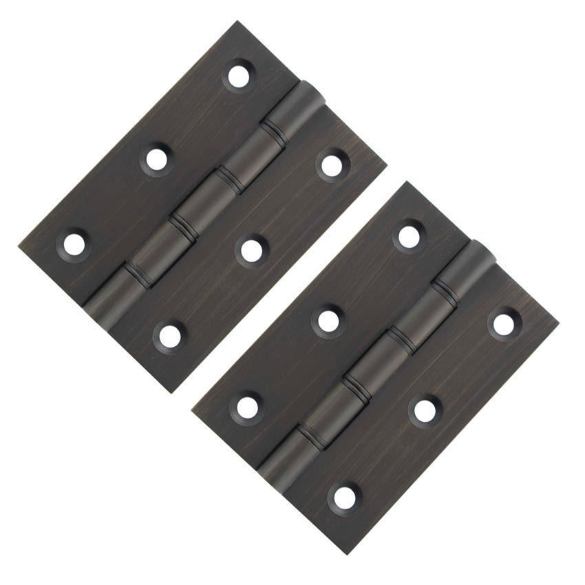 Button Tip Hinges 3" x 2" x 2.2mm in Urban Bronze - AWH3222UB