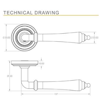 Jedo Camille Door Handle - Satin Nickel- JV651SN