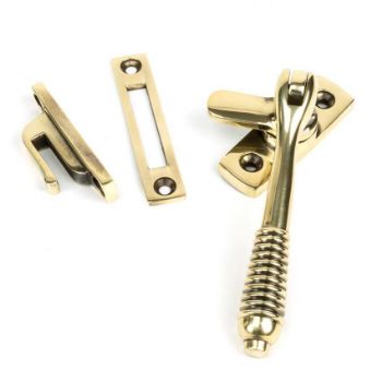 Aged Brass Locking Reeded Fastener - 83917