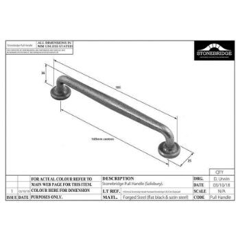 Salisbury Satin Steel Pull Handle - NFS958