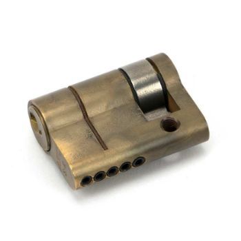 Aged Brass 5 Pin Single Euro Cylinder - 45879