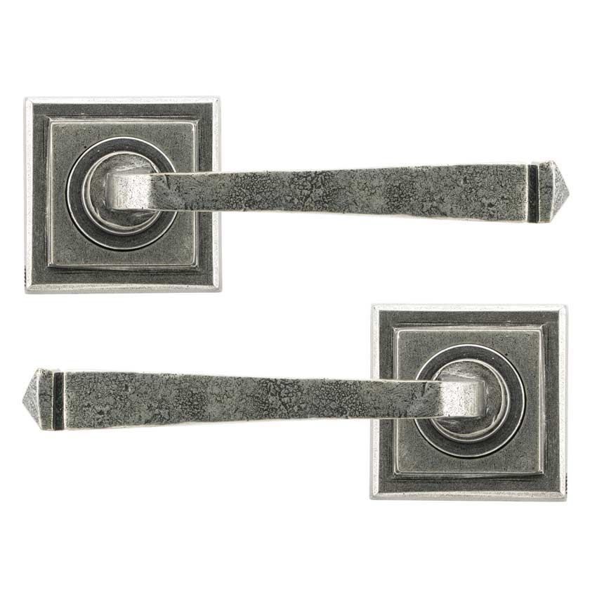 Avon Lever on a Square Rose in Pewter - Unsprung - 49968