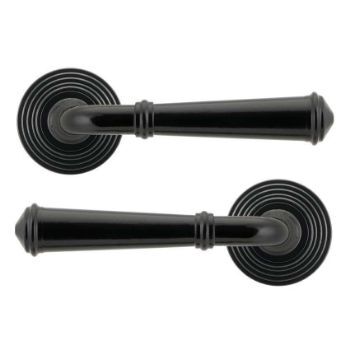 Regency Lever on a Beehive Rose in Black finish - Unsprung - 49971