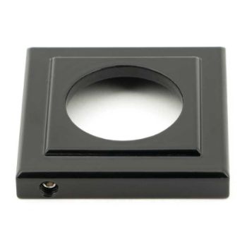 Regency Lever on a Square Rose in Black finish - Unsprung - 49972