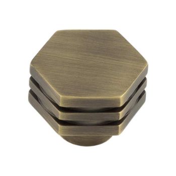 Nile Cupboard Cabinet Knobs in Antique Brass - HOX330AB