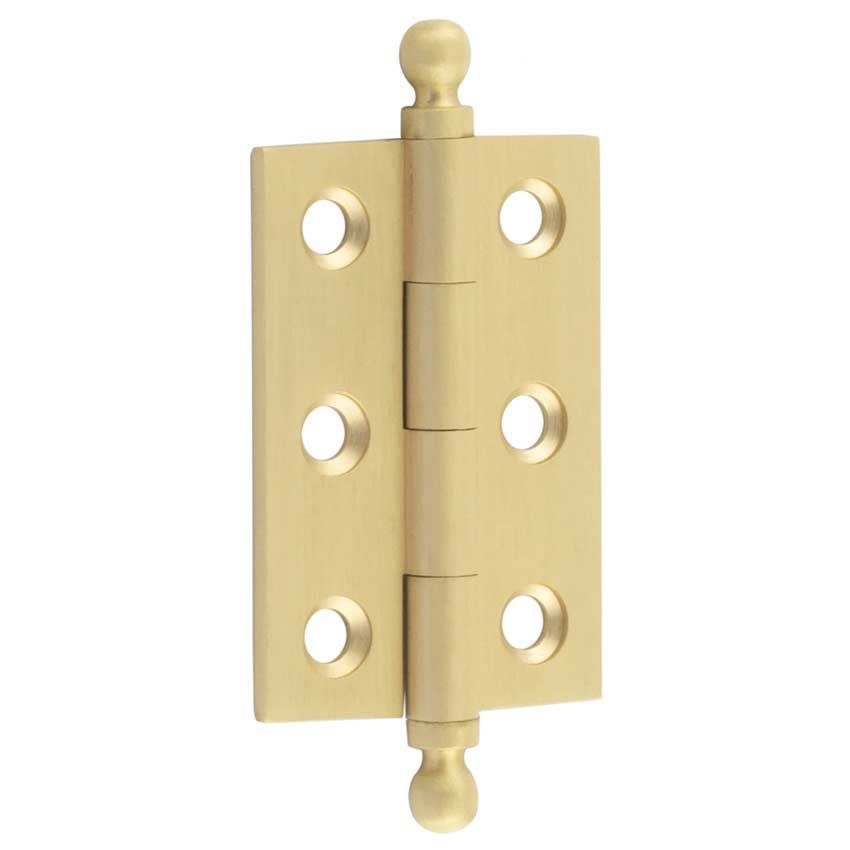 Finial Cabinet Hinges in Satin Brass - HOX800SB 