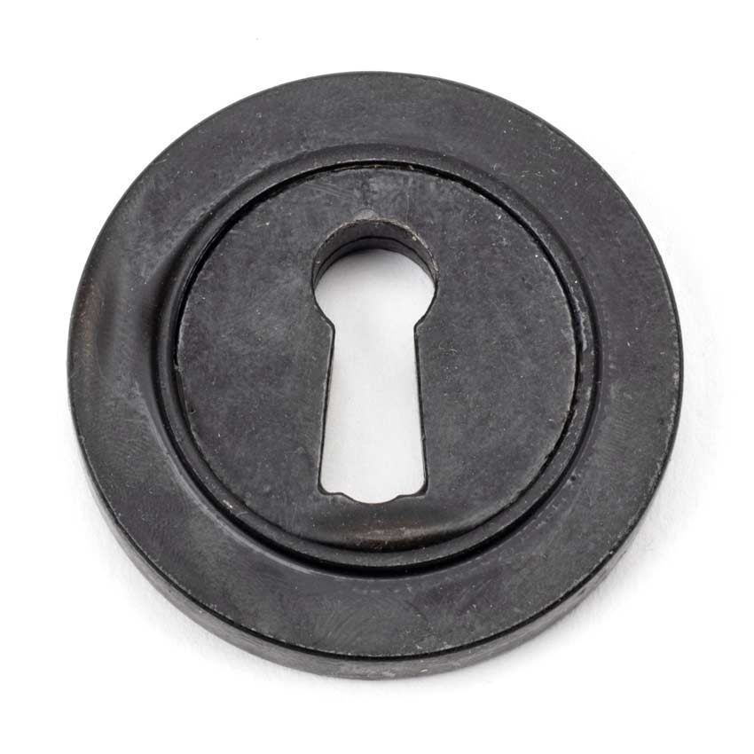 External Beeswax Round Plain Standard Profile Escutcheon - From the Anvil - 45699