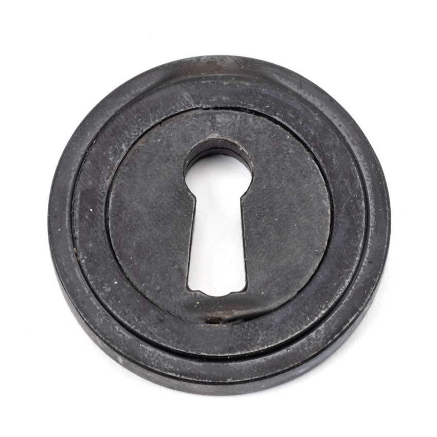 External Beeswax Art Deco Standard Profile Escutcheon - From the Anvil - 45700 