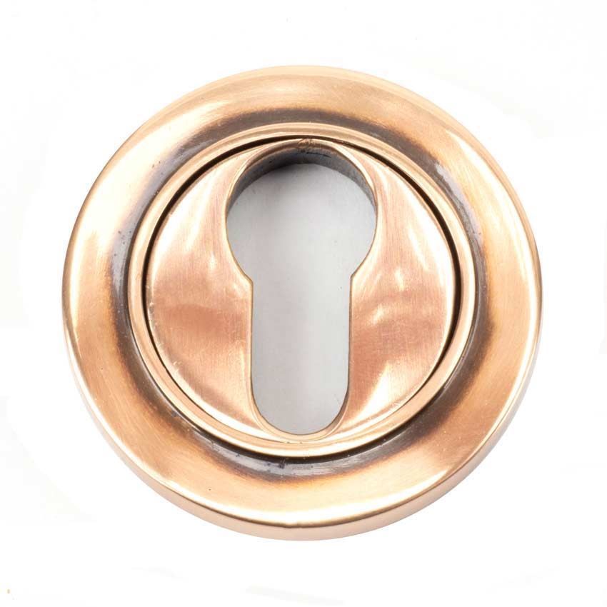 Polished Bronze Round Plain Euro Escutcheon - 46125 