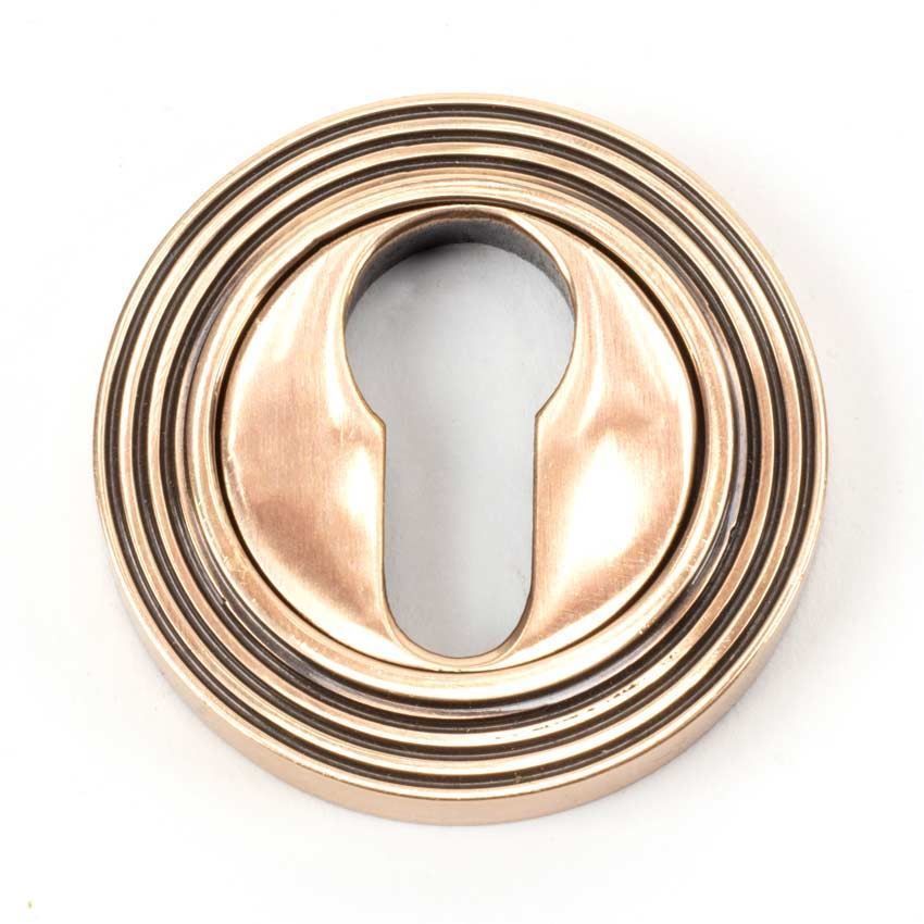 Polished Bronze Round Beehive Euro Escutcheon - 46127 