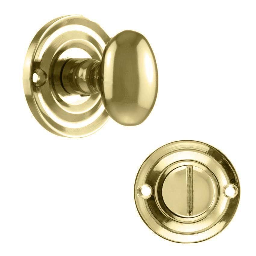 Old English Oval WC Turn and Release in Polished Brass - OEOWCPB