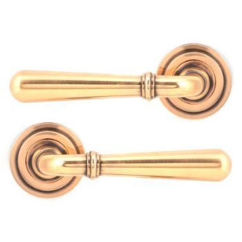 Polished Bronze Newbury Lever on an Art Deco Rose (Unsprung) - 50034