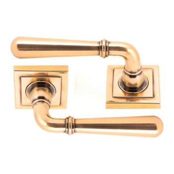 Polished Bronze Newbury Lever on a Square Rose (Unsprung) - 50036 