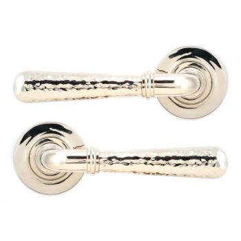 Polished Nickel Hammered Newbury Lever on a Plain Rose (Unsprung) - 50045 