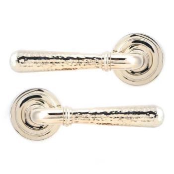 Polished Nickel Hammered Newbury Lever on an Art Deco Rose (Unsprung) - 50046