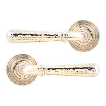 Polished Nickel Hammered Newbury Lever on a Beehive Rose (Unsprung) - 50047