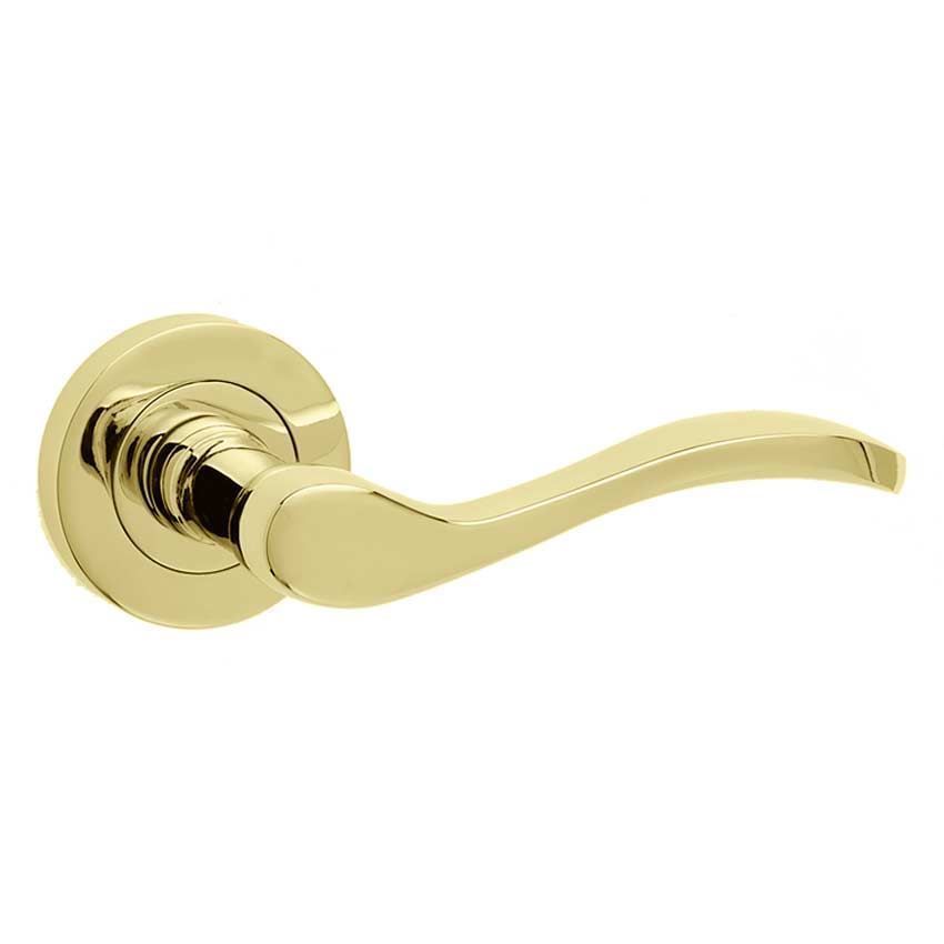 Jedo Turin Door Handle- Polished Brass- JV550PVD 