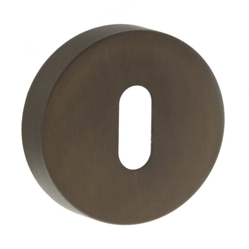 Forme Round Key Escutcheon in Urban Dark Bronze 