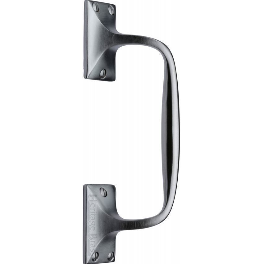 Offset Pull Door Handle in Satin Chrome - V1150-SC 