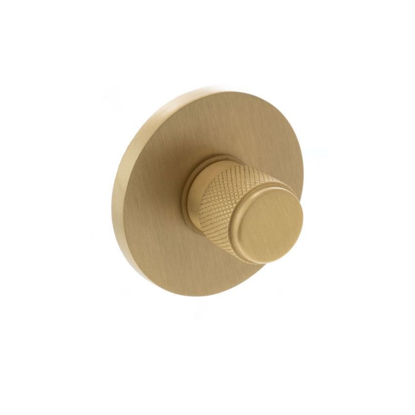 Millhouse Brass Knurled Turn and Release on a Slimline Round Rose - MHSRKWCYB
