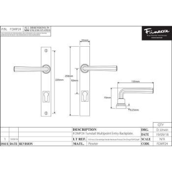 Tunstall Multipoint Door Handle - FDMP24