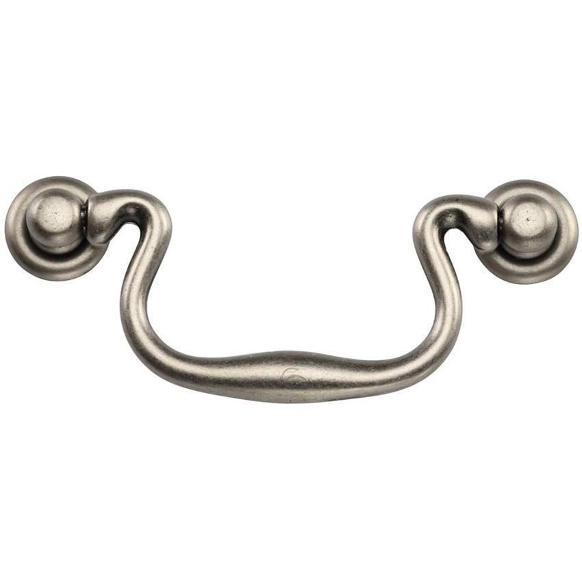 Classic Swan Drawer Drop Pull in Distressed Pewter - TK3019-DPW 