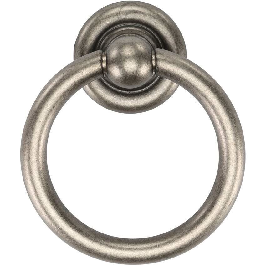 Classic Round Ring Pull in Distressed Pewter - TK9213-042-DPW